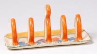 Lot 63 - A Clarice Cliff Crocus pattern four division...