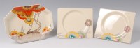 Lot 73 - A Clarice Cliff Rhodanth pattern pottery...