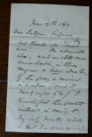 Lot 2033 - COLLINS, Wilkie, a.l.s. dated 12th June 1861,...