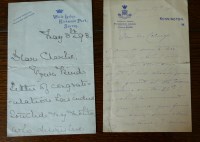 Lot 2035 - COLNAGHI, Charles, three a.l.s. to him, (NB...