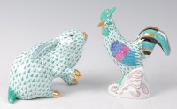Lot 2062 - A Herend porcelain rabbit, the body with...