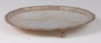 Lot 2089 - A George V silver salver, the piecrust rim...
