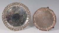 Lot 2092 - A mid-Victorian silver card waiter, having a...