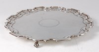Lot 2121 - A Walker & Hall silver salver, having a...
