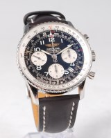 Lot 2160 - A gents Breitling Navitimer steel cased...