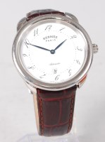 Lot 2162 - A gents Hermès of Paris Arceau steel cased...