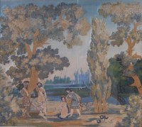 Lot 2217 - A early 19th century Continental silkwork...