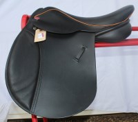 Lot 3 - Saddle Barclay pony club approved black 16''...