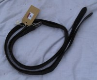 Lot 46 - 3 row stitched black 60'' leathers S/H
