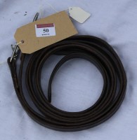 Lot 50 - Barnsby childs 2 row stitched dark havana 48''...