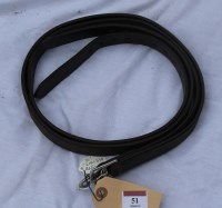 Lot 51 - 1'' 2 Row stitch leathers Barnsby 42'' dark...