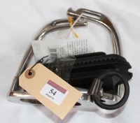 Lot 54 - 4½'' Peacock irons - Complete