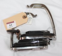 Lot 64 - 4¼'' Peacock stirrup irons