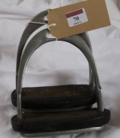 Lot 70 - Lightweight stirrup irons 5'' S/H