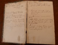 Lot 2013 - Mss notebook, 12 x 19cm approx, half calf,...