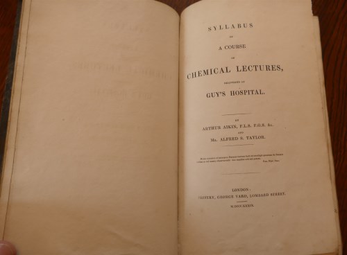 Lot 2024 - Syllabus of A Course of Chemical Lectures...