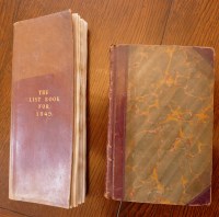 Lot 2047 - Mss notebook, 8vo, half calf, undated...