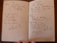Lot 2068 - Mss notebook, approx 12 x 19cm, approx 280pp,...