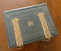 Lot 2154 - A carte de visite album, brass bound,...