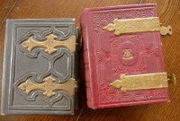 Lot 2157 - Two carte de visite albums, brass bound, circa...