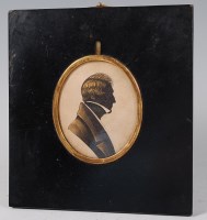 Lot 2230 - A group of five family portrait silhouettes,...