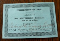 Lot 2243 - Alfred Swaine Taylor's ticket for the Great...