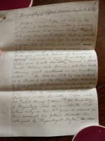 Lot 2265 - An eight page manuscript biography of Alfred...