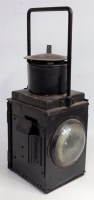 Lot 25 - BR period white train tail lamp together with...