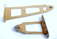 Lot 195 - 1930's (gold) meccano shafting standards, one...