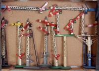 Lot 317 - A large tray of 9 assorted pre war signals...