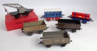 Lot 361 - A small tray containing 4x prewar Hornby...