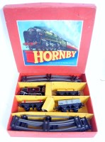 Lot 420 - 1954-8 Hornby No 40 goods set comprising tank...