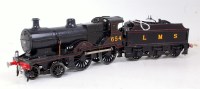 Lot 435 - Kit/scratch built black LMS 2P 4-4-0 No 654...