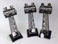 Lot 451 - Three USA Marx four aspect light towers (G)...
