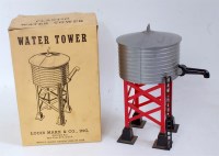 Lot 453 - Two Marx USA grey plastic water towers No 065,...