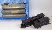 Lot 476 - Marx USA New York Central black steam outline...