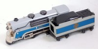 Lot 477 - Marx USA 'AT&SF' 0-4-0 electric tender loco,...
