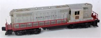 Lot 543 - Lionel Burlington silver GP7 diesel locomotive...
