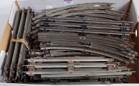 Lot 558 - Small quantity of 3-rail tinplate track...