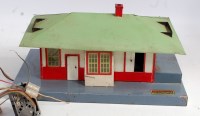 Lot 563 - American Flyer tinplate freight station with...