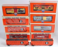 Lot 585 - 8 boxed and 2 unboxed Lionel freight cars, 6...