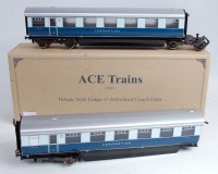 Lot 593 - Ace Trains LNER blue/white with silver roof...