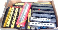Lot 751 - Tray of bogie coaches all repainted into...