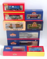 Lot 753 - Nine mixed wagons to include Bachmann, Hornby...