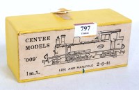 Lot 797 - Centre model kit for 009 gauge Leek & Manifold...