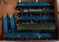 Lot 905 - Tray of nine diesel locos, all for spares or...