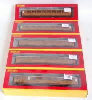 Lot 921 - 5 Hornby later series Gresley teak coaches...