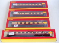 Lot 923 - Rake of Hornby later Stanier coaches, all BR...