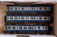 Lot 966 - Hornby BR blue/grey class 110 3 car DMU, one...