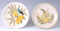 Lot 109 - A Moorcroft pottery plate in the Wattle...